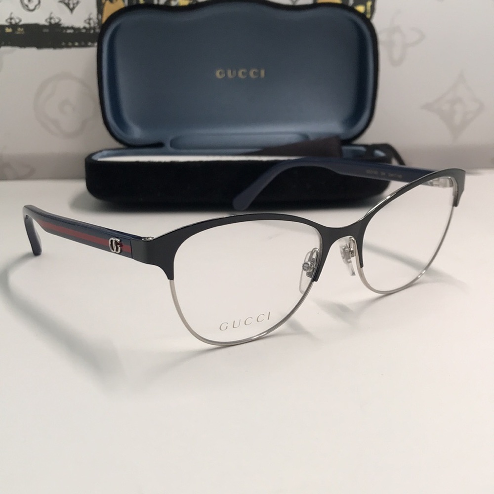 New Authentic Gucci Black Eyeglasses for Men GG0718o 006 - Picture 3 of 13